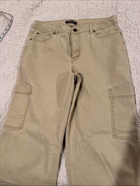 d. jeans Tan Cargo Wide-Leg Jeans